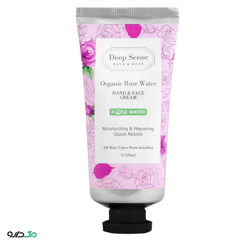 کرم مرطوب کننده دست و صورت گلاب دیپ سنس